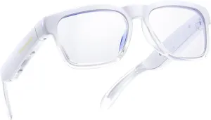 OhO Smart Glasses,Safety Glasses with Bluetooth Speaker,Indoor/Outdoor UV Protection and Voice Control,Unisex(Blue Light Lens)
