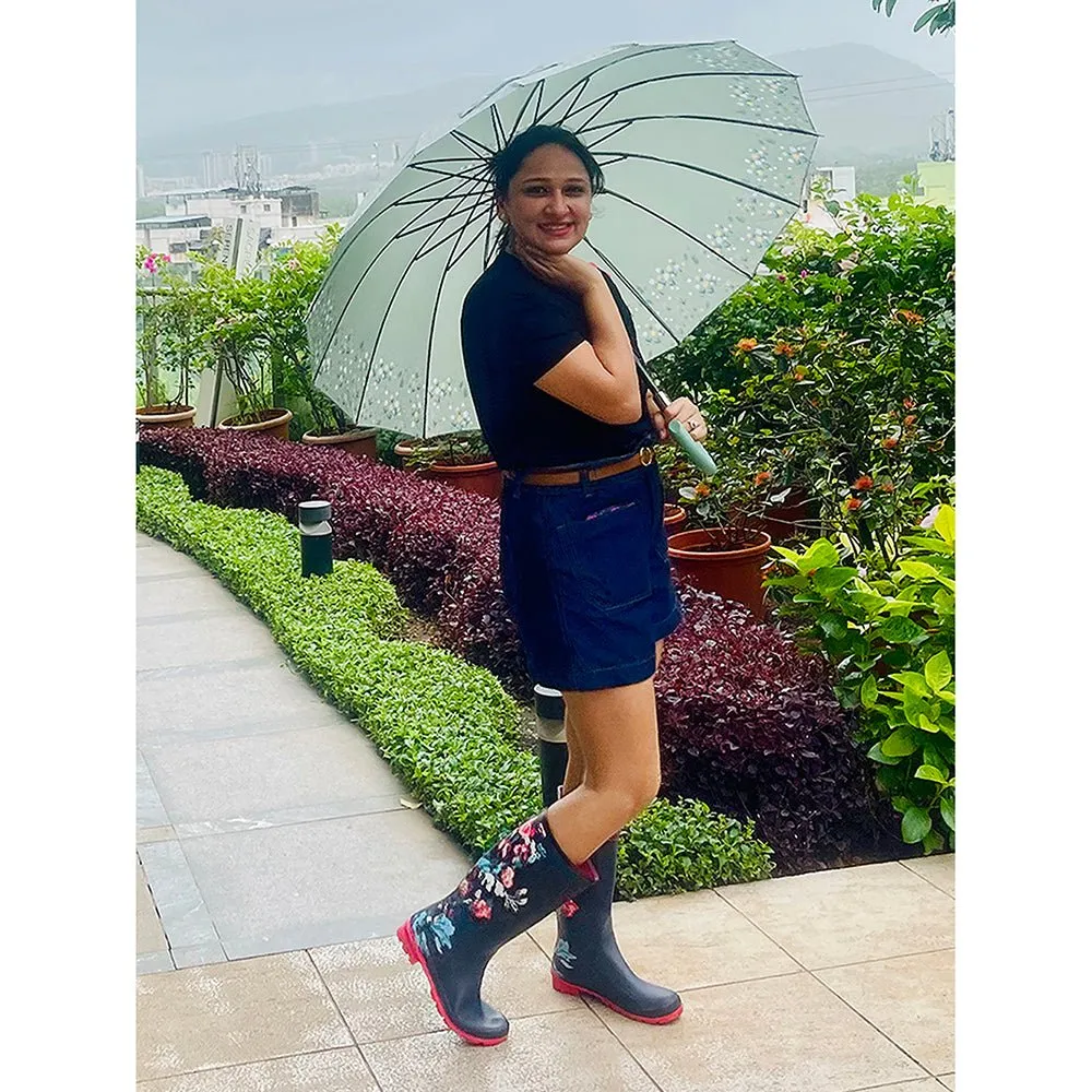 Olive Floral border Style Umbrella for Teens and Adults