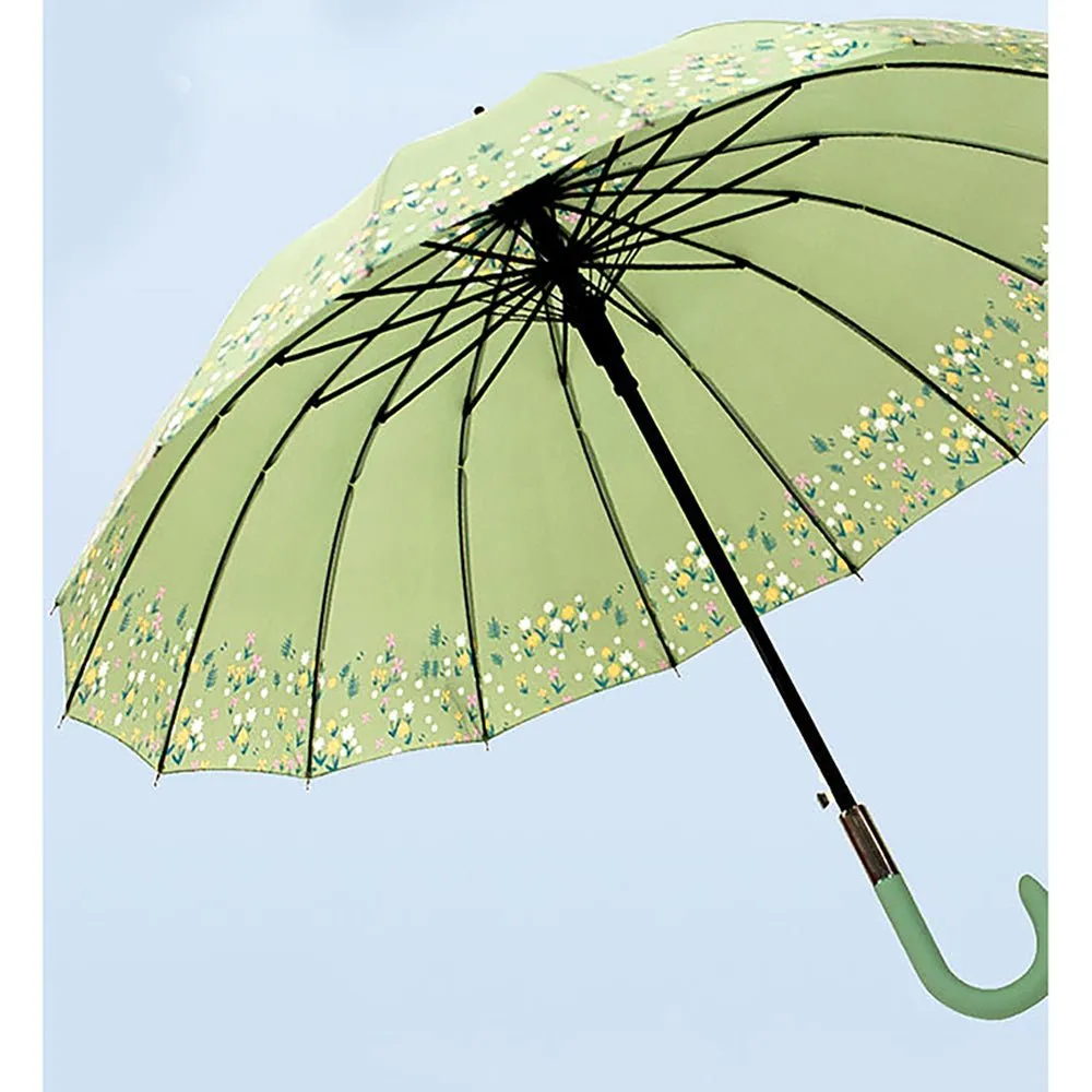 Olive Floral border Style Umbrella for Teens and Adults