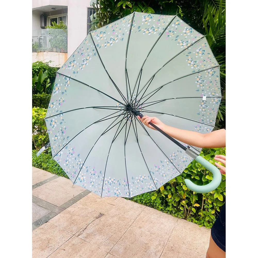 Olive Floral border Style Umbrella for Teens and Adults