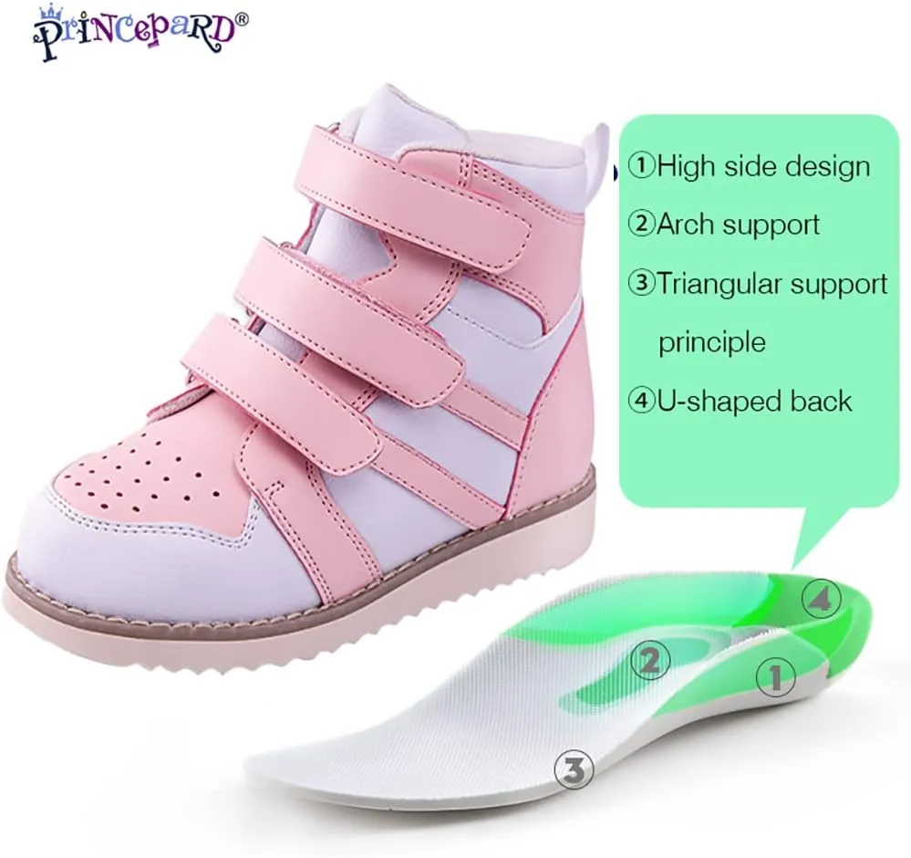 Orthopedic Shoes for Kids and Toddlers,High Back Corrective Sneakers with Ankle and Arch Support for Boys and Girls Flat Foot