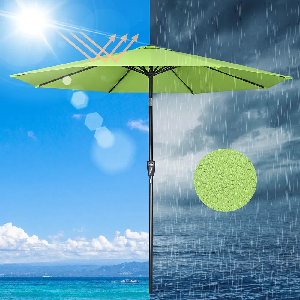 Patio Umbrella Tilt 10ft 8-Rib 220 gsm Canopy UV50 