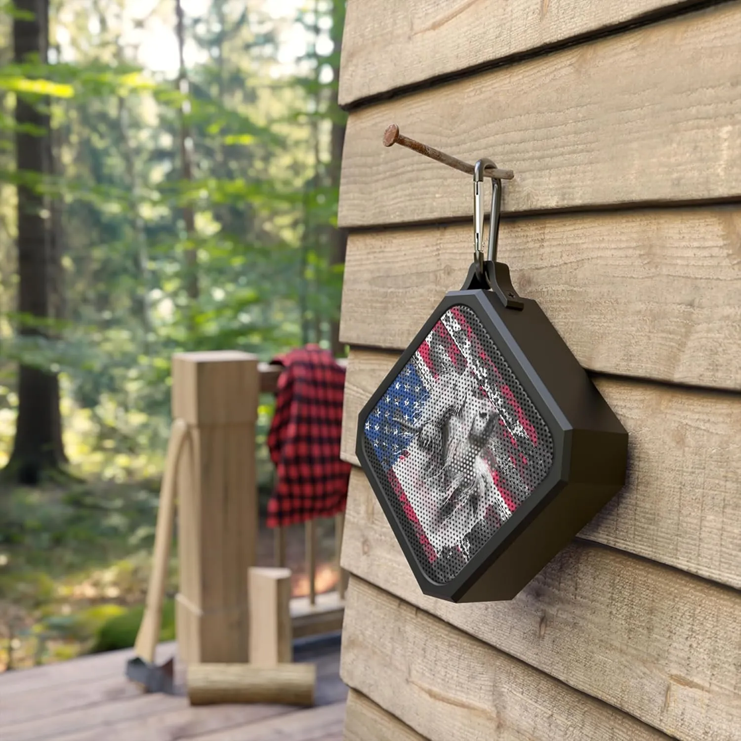 Patriotic Highland Cow Outdoor Bluetooth Speaker