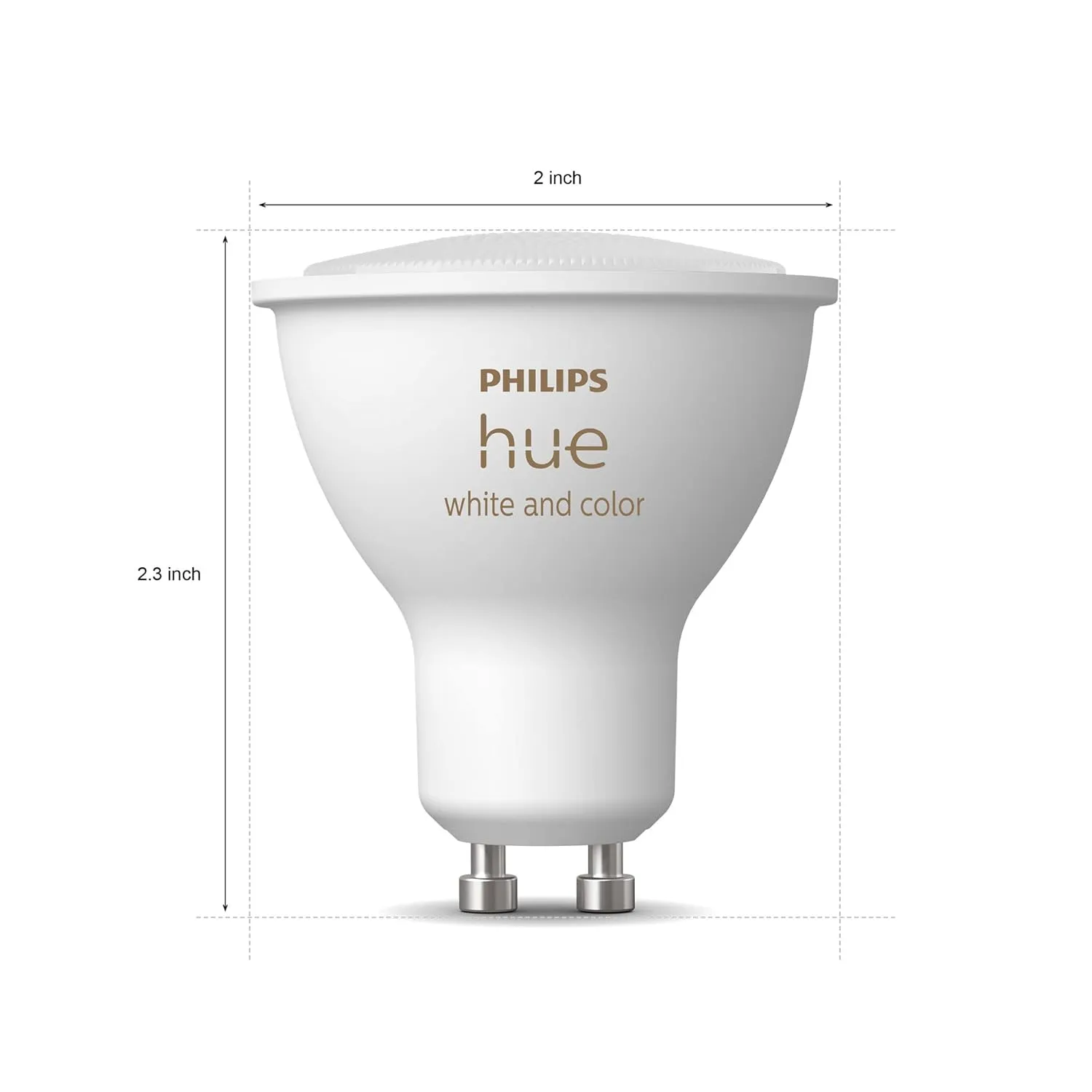 Philips Hue Smart 60W GU10 LED Bulb - White and Color Ambiance Color-Changing Light - 1 Pack - 400LM - Indoor - Control with Hue App - Works with Alexa, Google Assistant and Apple Homekit, 584656