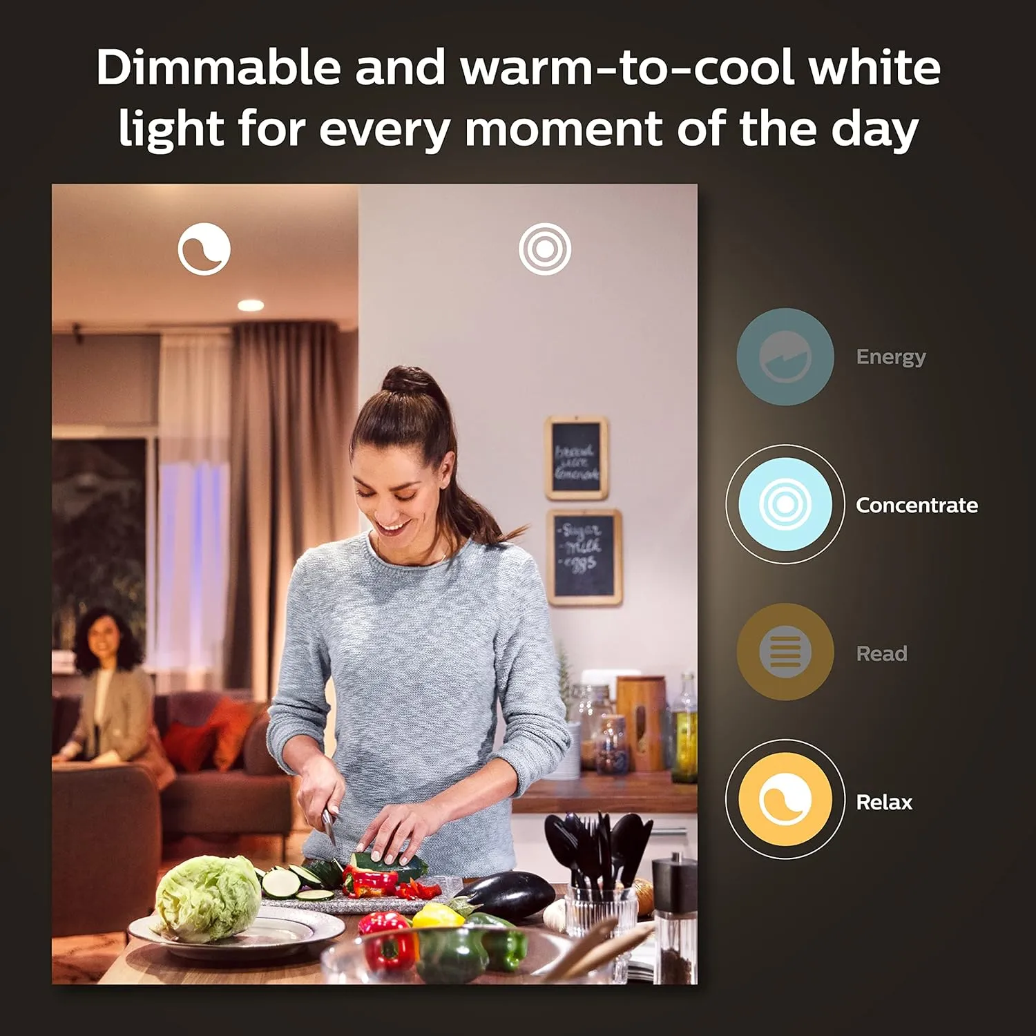 Philips Hue Smart Light Starter Kit - Includes (1) Bridge and (4) 75W A19 E26 LED Smart White Ambiance Bulbs - Control with App - Compatible with Alexa, Google Assistant, and Apple HomeKit