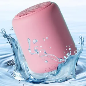 Portable Bluetooth Speaker, Mini Sound Machine with Loud Stereo Sound 10H Playtime, Rechargeable IPX7 Waterproof Speakers Bluetooth Wireless Shower Speaker for Home Outdoor Travel (Pink)