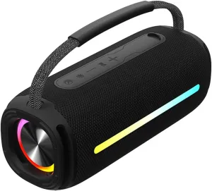 Portable Intelligent Wireless Speaker, Dual Speakers, Powerful Sound and Deep Bass 20W, Support U Disk/TF Card Play, Waterproof Bluetooth Speakers for Outdoor,Party,Home,Beach,Camping. Black