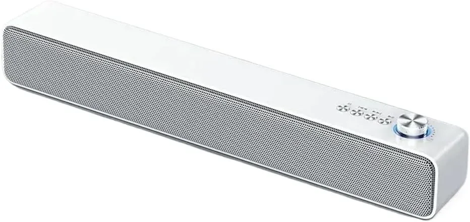 Portable Sound Bar Computer Speakers AUX Wired Speaker PC/TV Home Theater System 4D Stereo Surround(E)