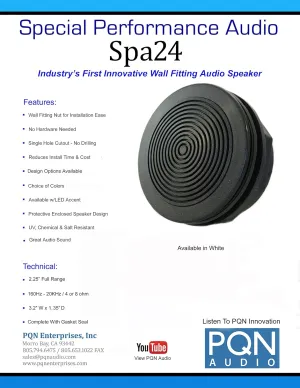 PQN Audio Spa24-4GF - Waterproof 3 inch Speaker for hottub, Spa, RV, Golf Cart - UV, Salt and Chemical Resistant Outdoor Speakers - OEM Replacement (2 Speakers)