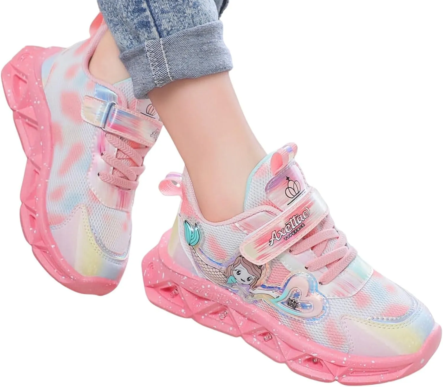 Princess Sneakers for Girls Light Up Shoes Zapatos para Nias Baby Toddler Shoes Birthday Tenis para Nias Xmas
