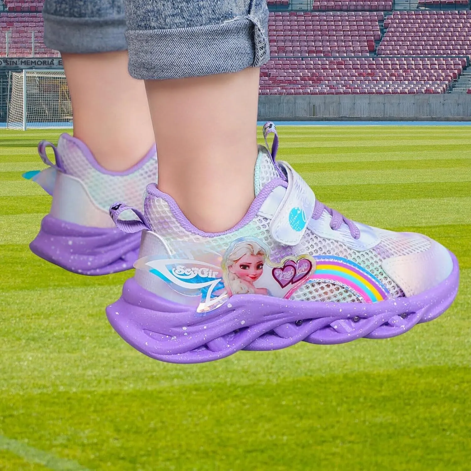 Princess Sneakers for Girls Light Up Shoes Zapatos para Nias Baby Toddler Shoes Birthday Tenis para Nias Xmas