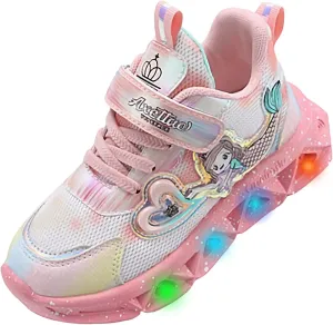 Princess Sneakers for Girls Light Up Shoes Zapatos para Nias Baby Toddler Shoes Birthday Tenis para Nias Xmas