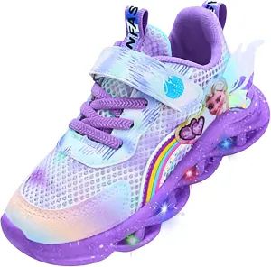 Princess Sneakers for Girls Light Up Shoes Zapatos para Nias Baby Toddler Shoes Birthday Tenis para Nias Xmas