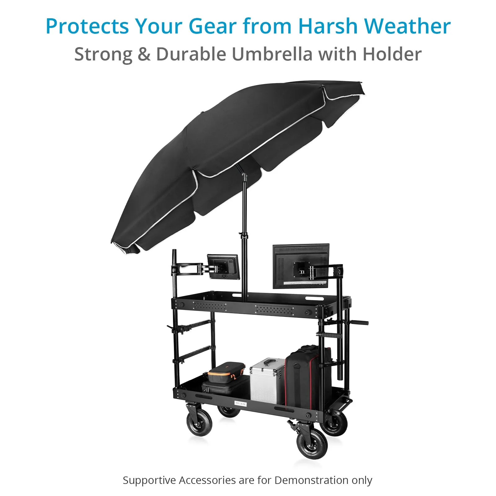 Proaim Umbrella (84) with Holder Stand for Video Production Camera Cart