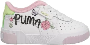 PUMA Infant Girls Cali Bouquet Floral Lace Up Sneakers Shoes Casual - White - Size 8 M