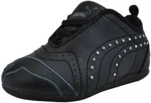 PUMA Shoes Sela Diamond Rhinestone Infant Toddler Black Sneakers (9 M US Toddler)