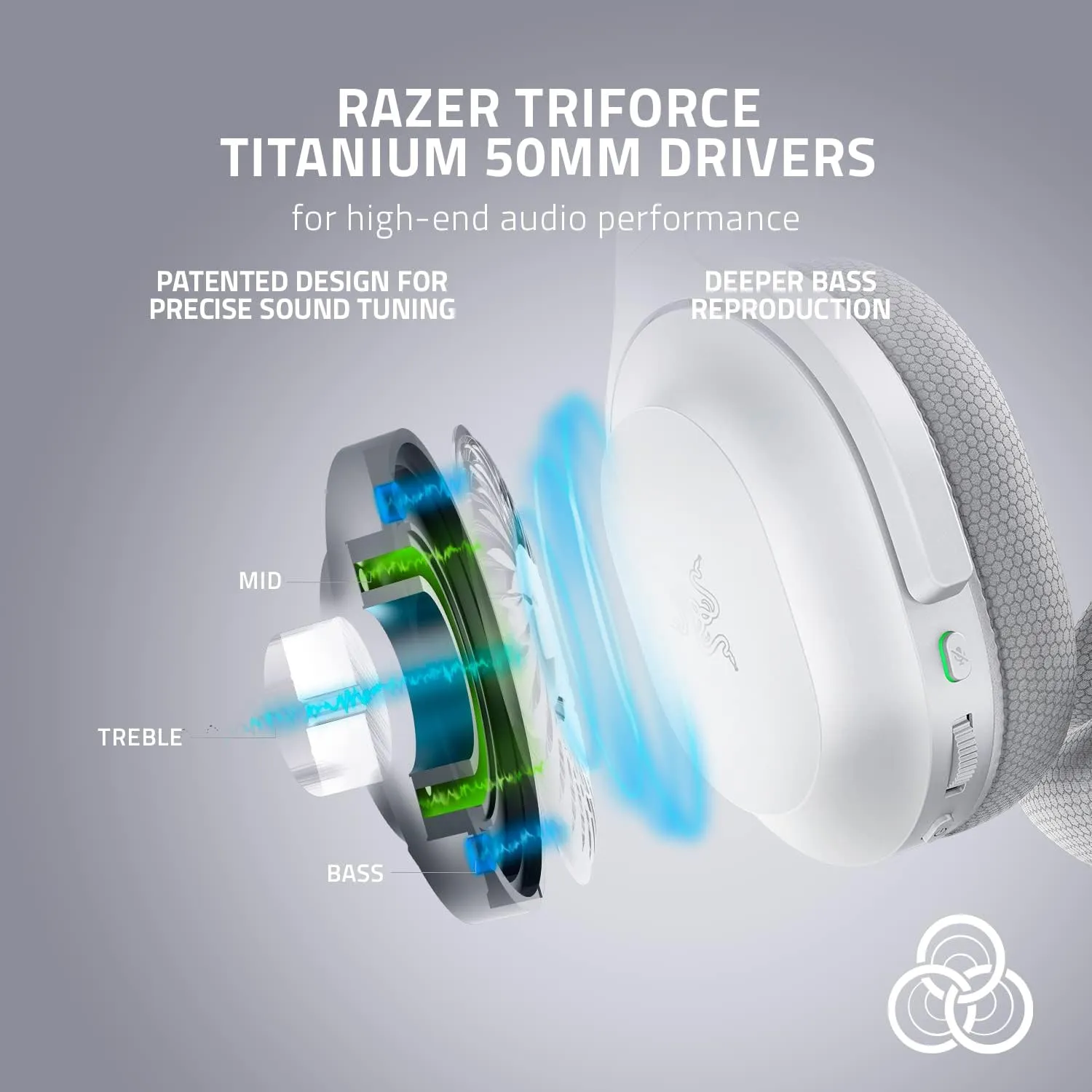 Razer Barracuda Wireless Gaming Headset: 2.4GHz   Bluetooth, Noise-Cancelling Mic, 50mm Drivers, 40Hr Battery - For PC, Playstation, Switch, Android, iOS