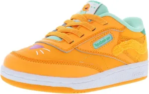 Reebok Club C Infant/Toddler Shoes Size 7, Color: Maximum Orange/Hazard Orange/Semi-Future Teal