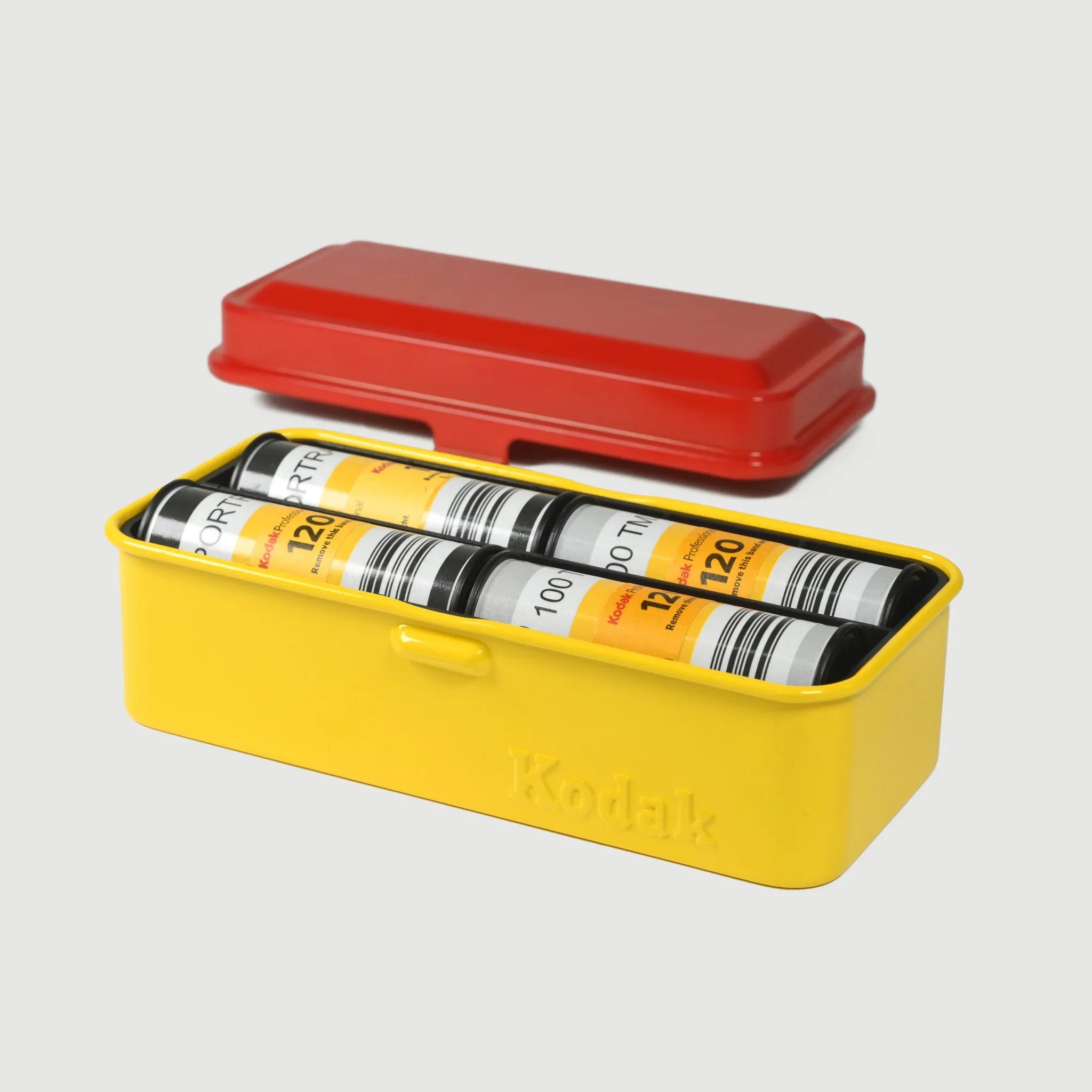 Reto Kodak 120 / 35mm Film Case - Red Lid / Yellow Body
