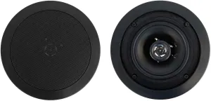 Rockville 2 CC525T Black 5.25" Commercial 70v Ceiling Speakers for Restaurant