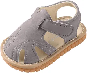 Running Shoes for Kids Girls with Cute Flat Beach Summer Soft Fashion Cute Baby Boys Shoes Sandals (Grey, 0-3 Months)