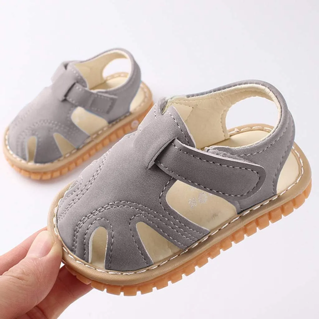 Running Shoes for Kids Girls with Cute Flat Beach Summer Soft Fashion Cute Baby Boys Shoes Sandals (Grey, 0-3 Months)