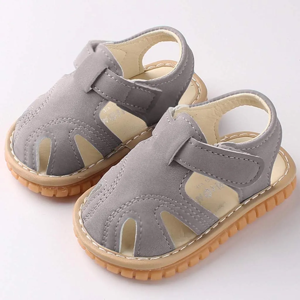 Running Shoes for Kids Girls with Cute Flat Beach Summer Soft Fashion Cute Baby Boys Shoes Sandals (Grey, 0-3 Months)