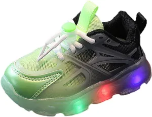 Running Shoes Toddler Light Up Gradient Shoes Kids Lightweight Non-Slip Light Sneakers Tie The Rope Sport Shoes