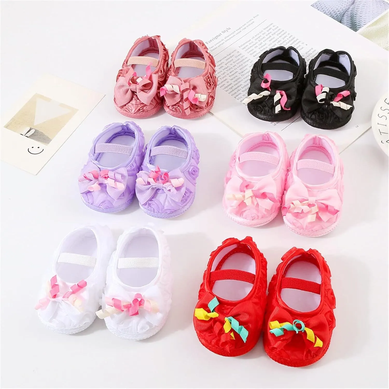 sfdgfhyf Children Round Toe Sneakers Baby Shoes Fashion Soft Sole Toddler Shoes Pearl Dress Flower Shoes Toddler Shoes