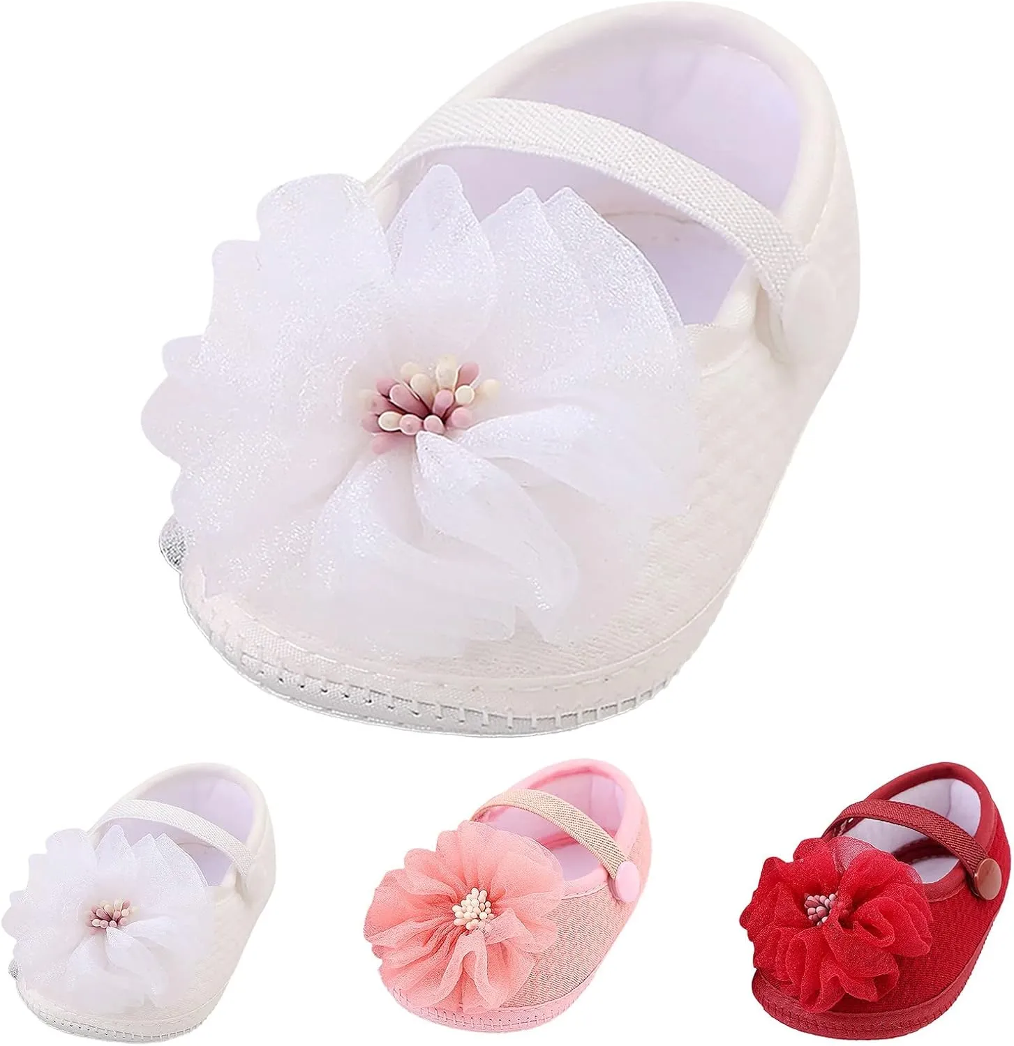 sfdgfhyf Little Kid Soft Sole Sneakers Baby Comfortable Soft Bottom Baby Toddler Shoes Newborn Children Shoes (White, 4.5 Infant)