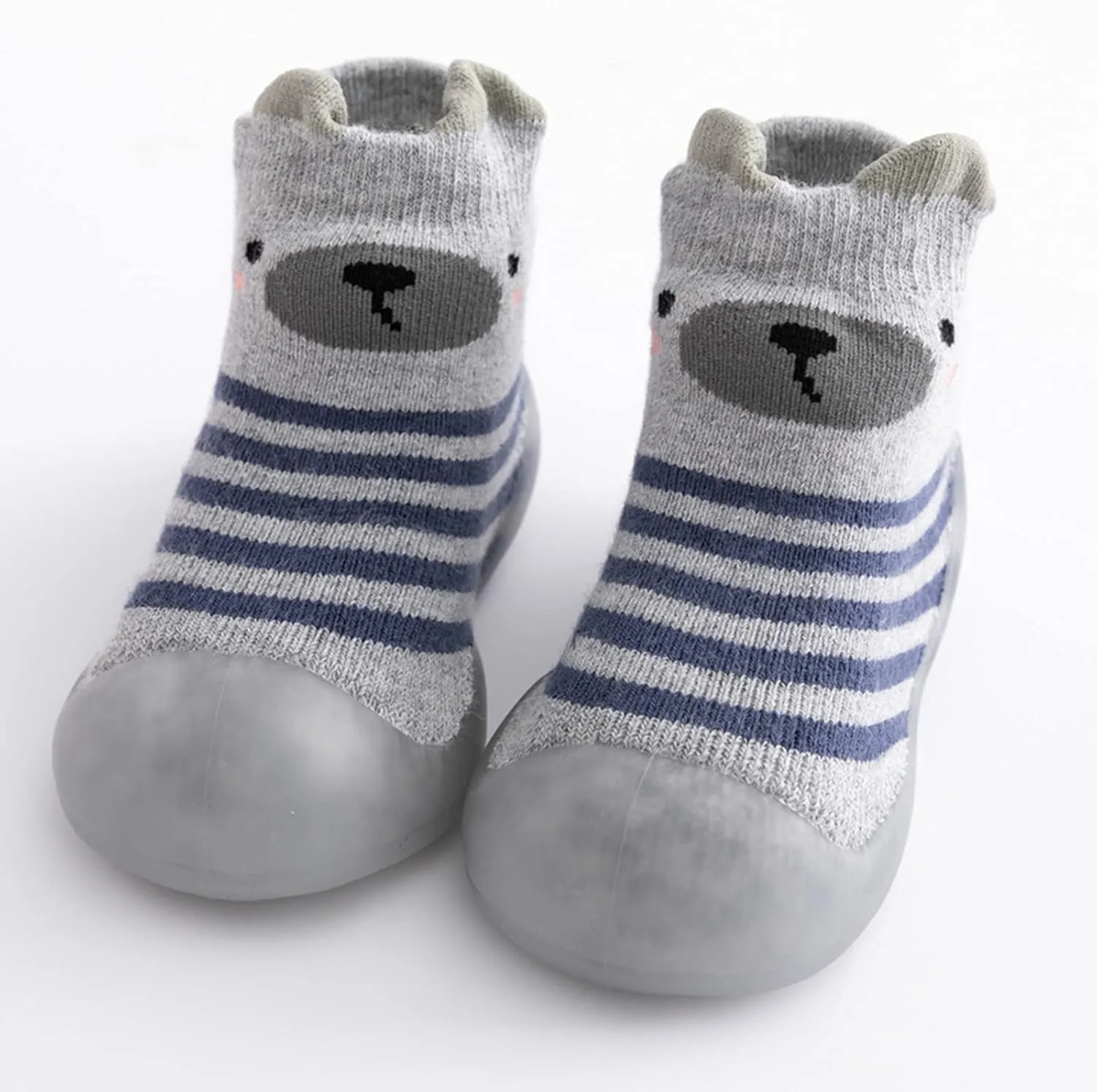 Size 8 Slippers Kids Toddler Baby Boys Girls Solid Warm Knit Soft Sole Rubber Boys Housecoat And Slippers