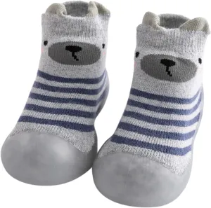 Size 8 Slippers Kids Toddler Baby Boys Girls Solid Warm Knit Soft Sole Rubber Boys Housecoat And Slippers