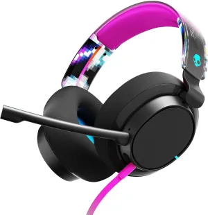 Skullcandy SLYR Pro Multi-Platform Over-Ear Wired Gaming Headset, Enhanced Sound Perception, AI Microphone, Works with Xbox Playstation and PC - Black Digi-Hype