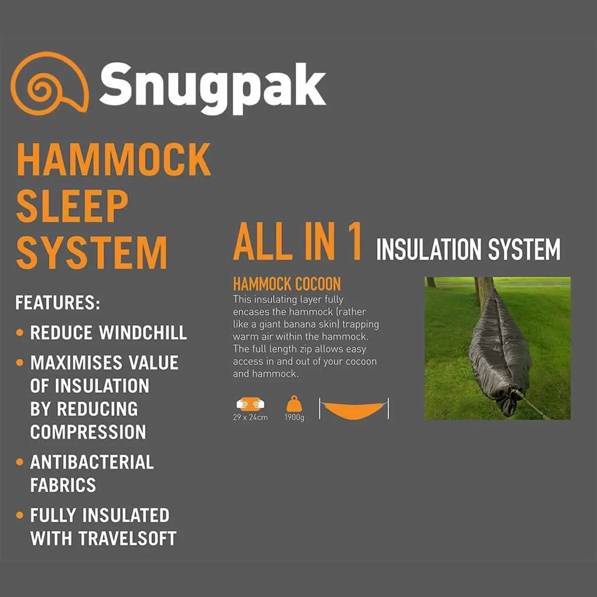 Snugpak Hammock Cocoon Insulation System Olive