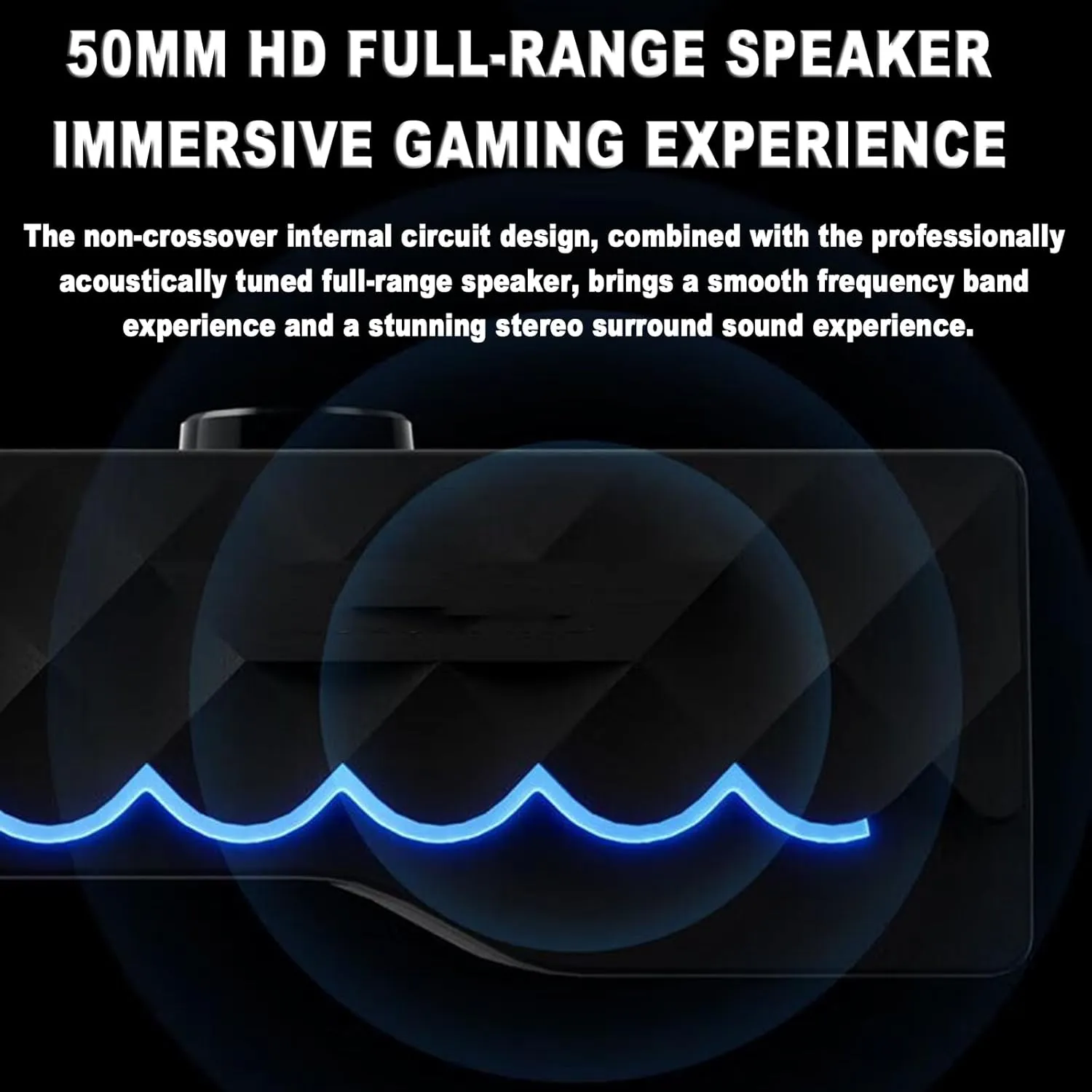 Split Desktop Speakers, Touch Lights PC Stereo Speakers, Dual-Form Design, RGB Dynamic Light, 50mm Full-Range Speaker, Support AUX3.5 Input, for Computer Laptop Monitor