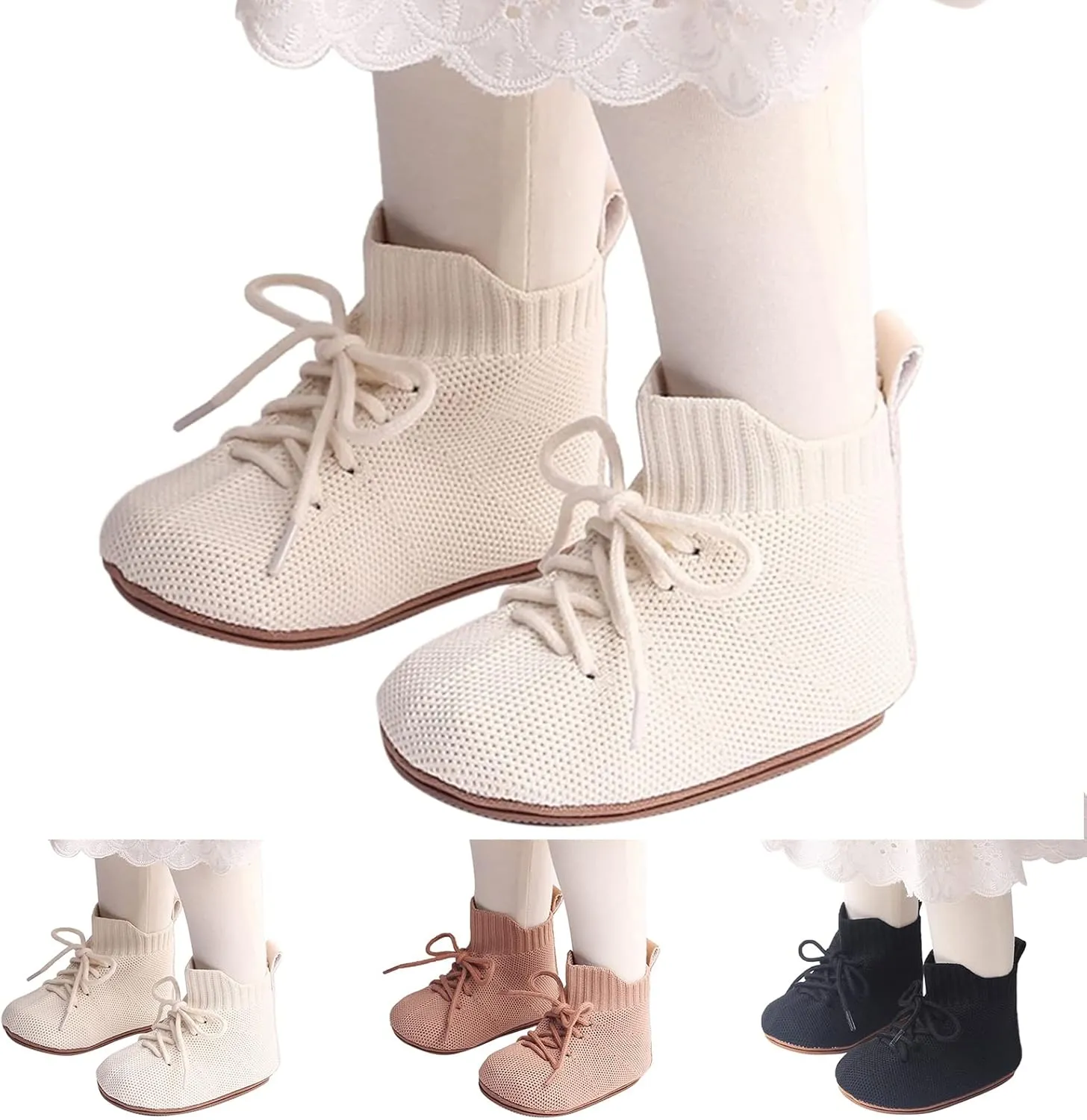 Spring and Summer Children Infant Toddler Shoes Boys and Girls Floor Sports Shoes Non Slip Lace Up High Top Mesh Bi Rite