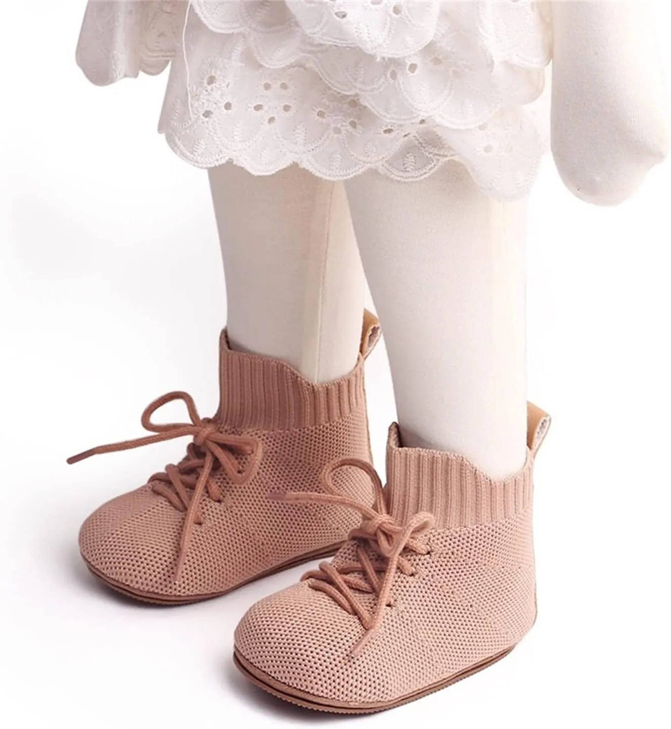 Spring and Summer Children Infant Toddler Shoes Boys and Girls Floor Sports Shoes Non Slip Lace Up High Top Mesh Bi Rite