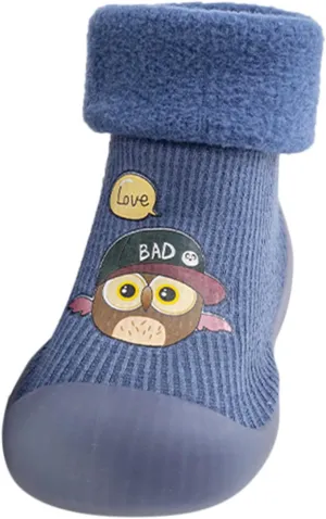 Tennis Shoes for Children Rubber Boys Girls Sole Toddler Knit Soft Warm Baby Stocking Shoes Socks Slipper Shoes