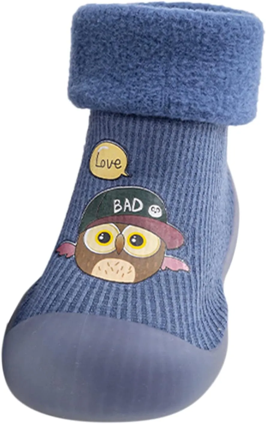 Tennis Shoes for Children Rubber Boys Girls Sole Toddler Knit Soft Warm Baby Stocking Shoes Socks Slipper Shoes