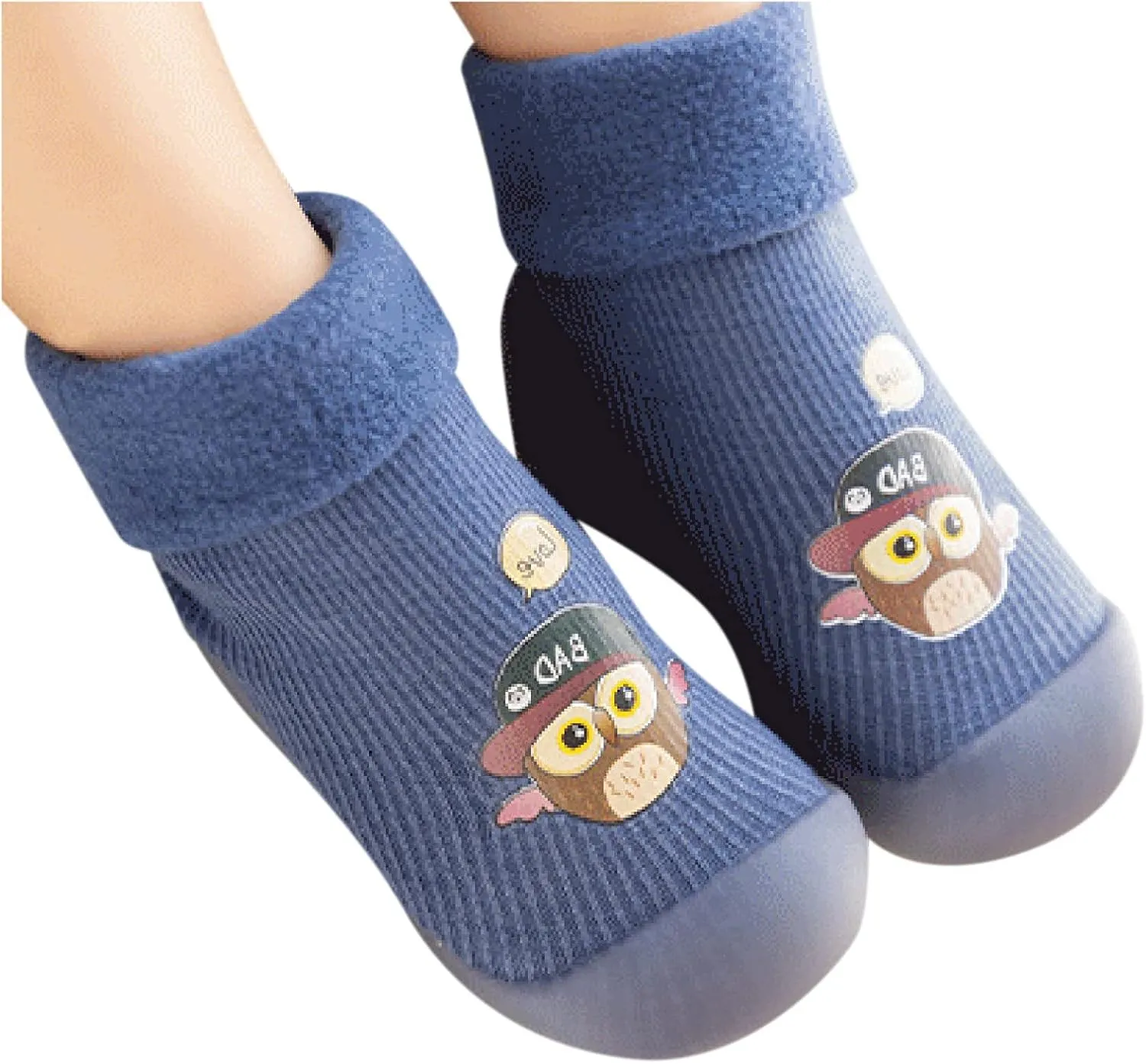 Tennis Shoes for Children Rubber Boys Girls Sole Toddler Knit Soft Warm Baby Stocking Shoes Socks Slipper Shoes