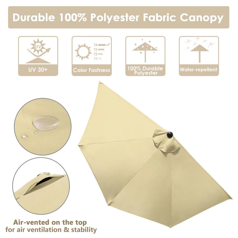 TheLAShop 10 ft Patio Half Umbrella Off The Wall Tilt