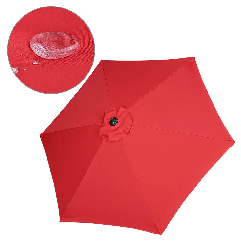 TheLAShop 7.5' 6-Rib Tilt Patio Umbrella Outdoor Umbrella Crank Lift