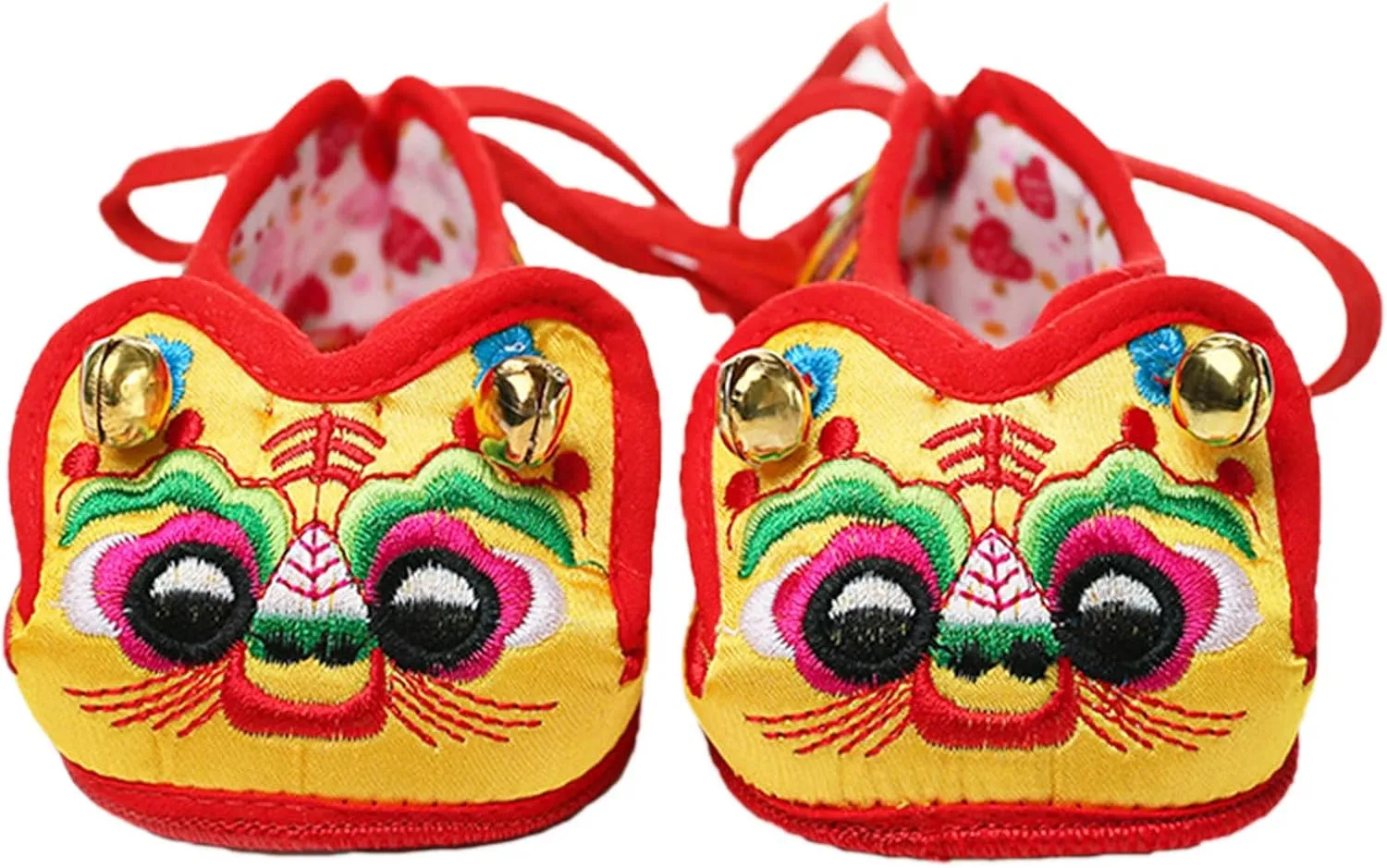 Tiger Style Shoes Mary Jane Shoes for 0-6 Month Chinese Style Handmade Baby Toddler Shoes Celebration Full Month