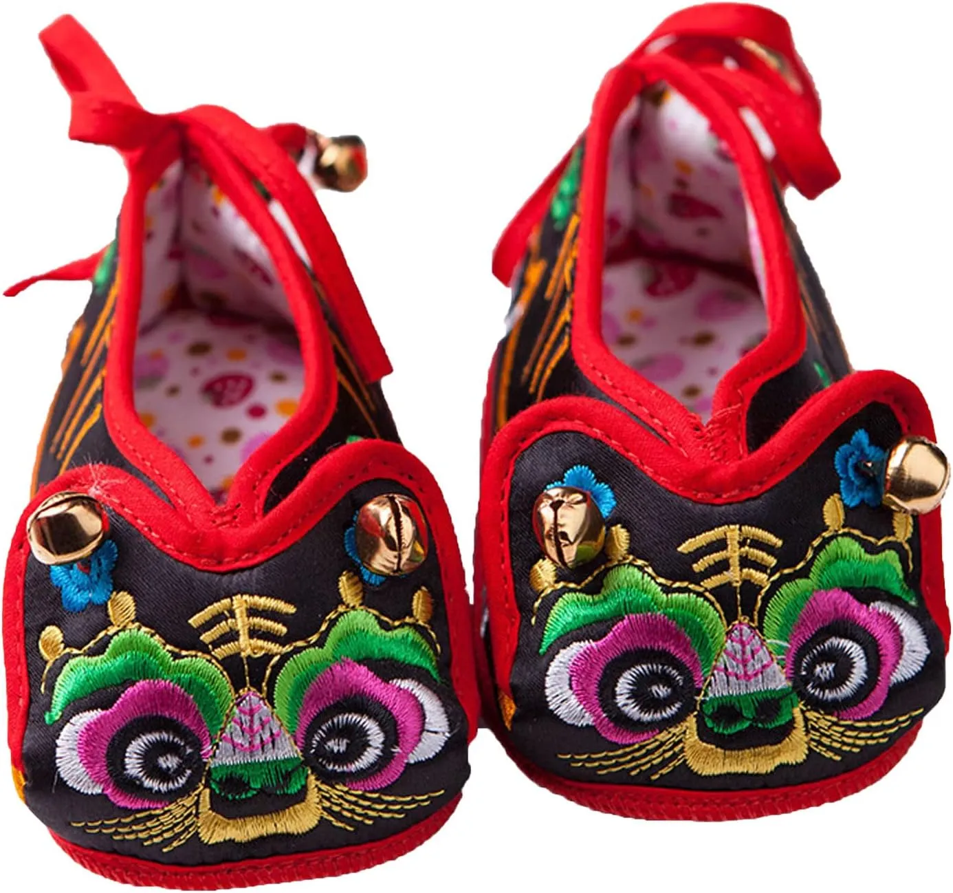 Tiger Style Shoes Mary Jane Shoes for 0-6 Month Chinese Style Handmade Baby Toddler Shoes Celebration Full Month