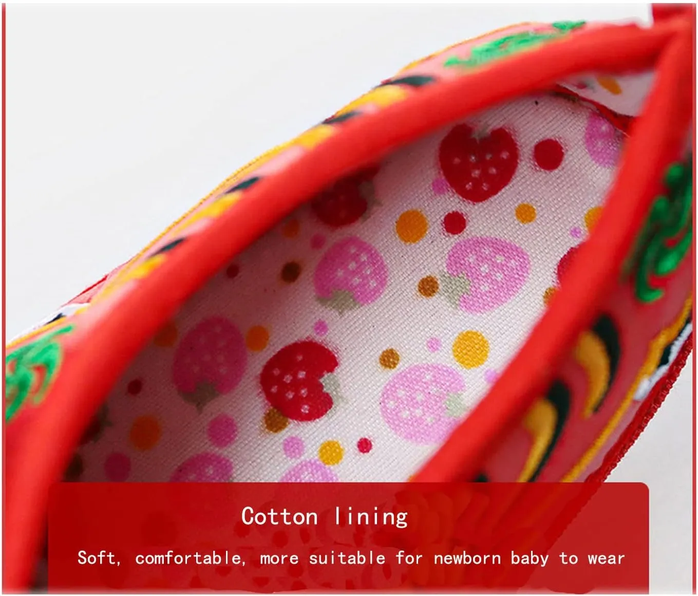 Tiger Style Shoes Mary Jane Shoes for 0-6 Month Chinese Style Handmade Baby Toddler Shoes Celebration Full Month