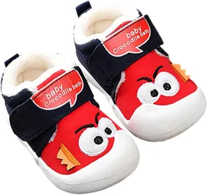 Toddler Baby Boy Girl Sneakers Fall and Winter Soft Sole Non Slip Padded Cotton Shoes Lightweight Boys Flexible Shoes