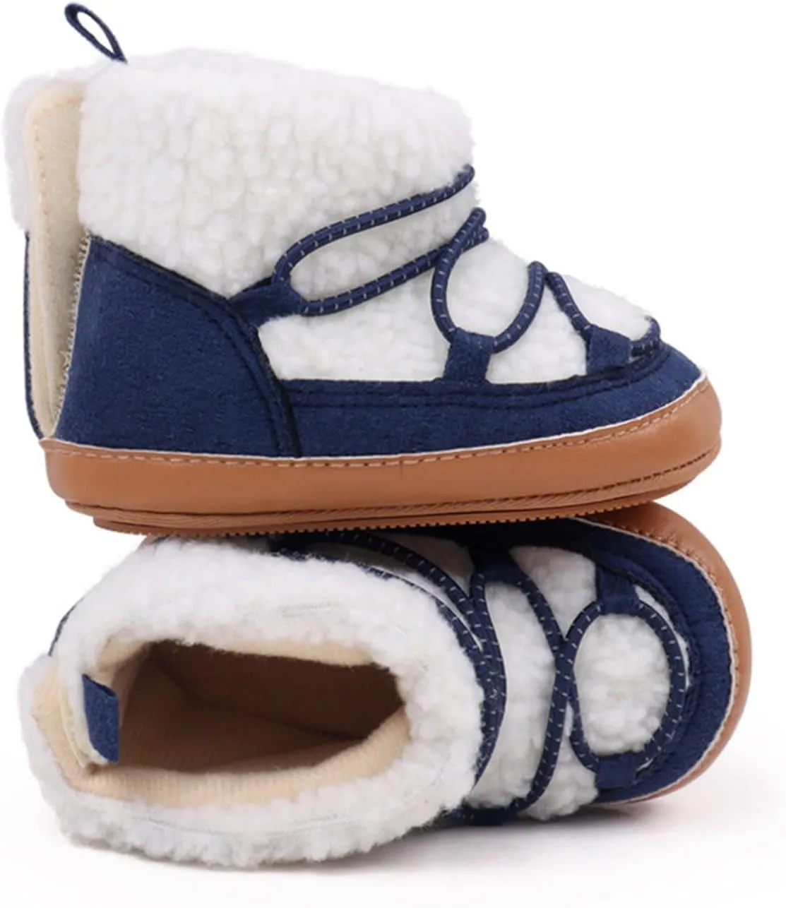 Toddler Baby Winter Fleece Cozy Boots Infant Plush Warm  Lined Soft Non-Slip Soft Sole Sneakers House Shoes Toddler Size Boots Girls