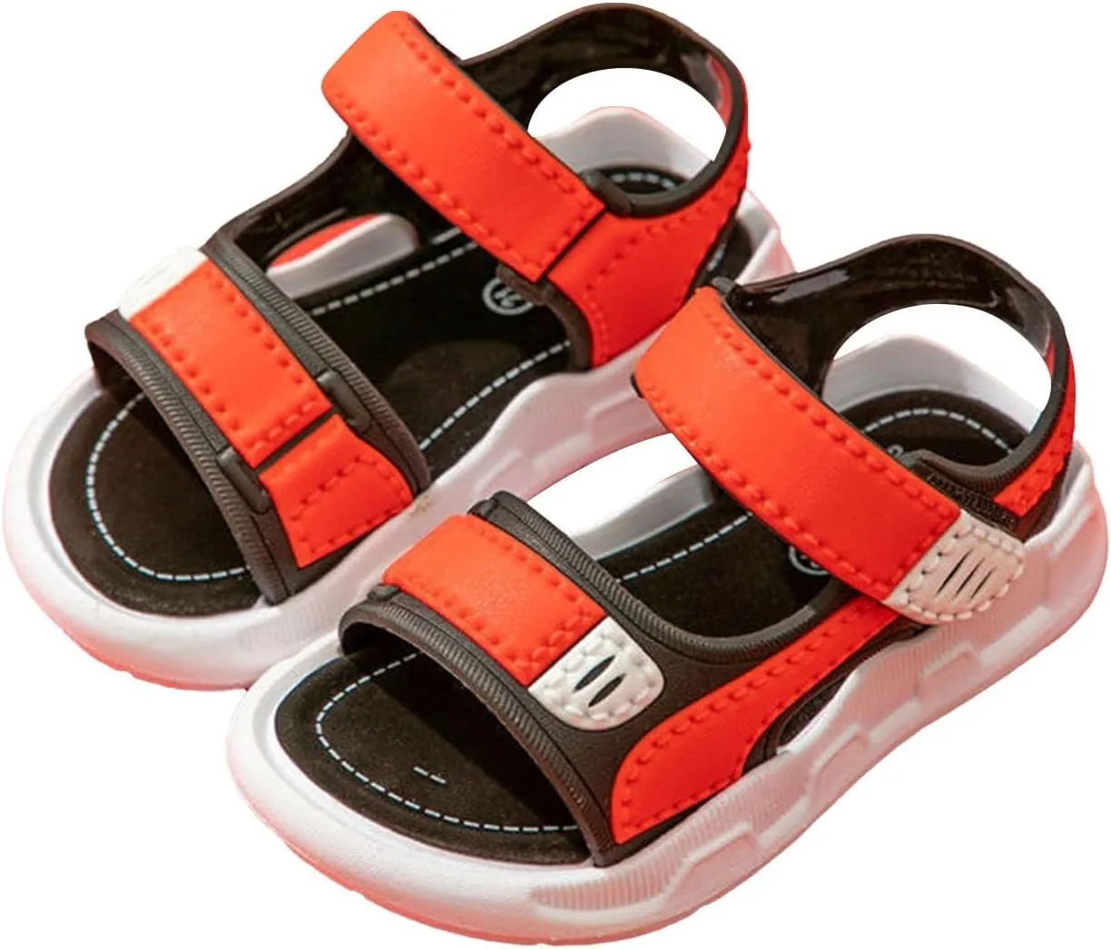 Toddler Boys Adjustable Strap Lightweight Sandals Non Slip Open Toe Breathable Quick-Drying Water Sandals for Kid
