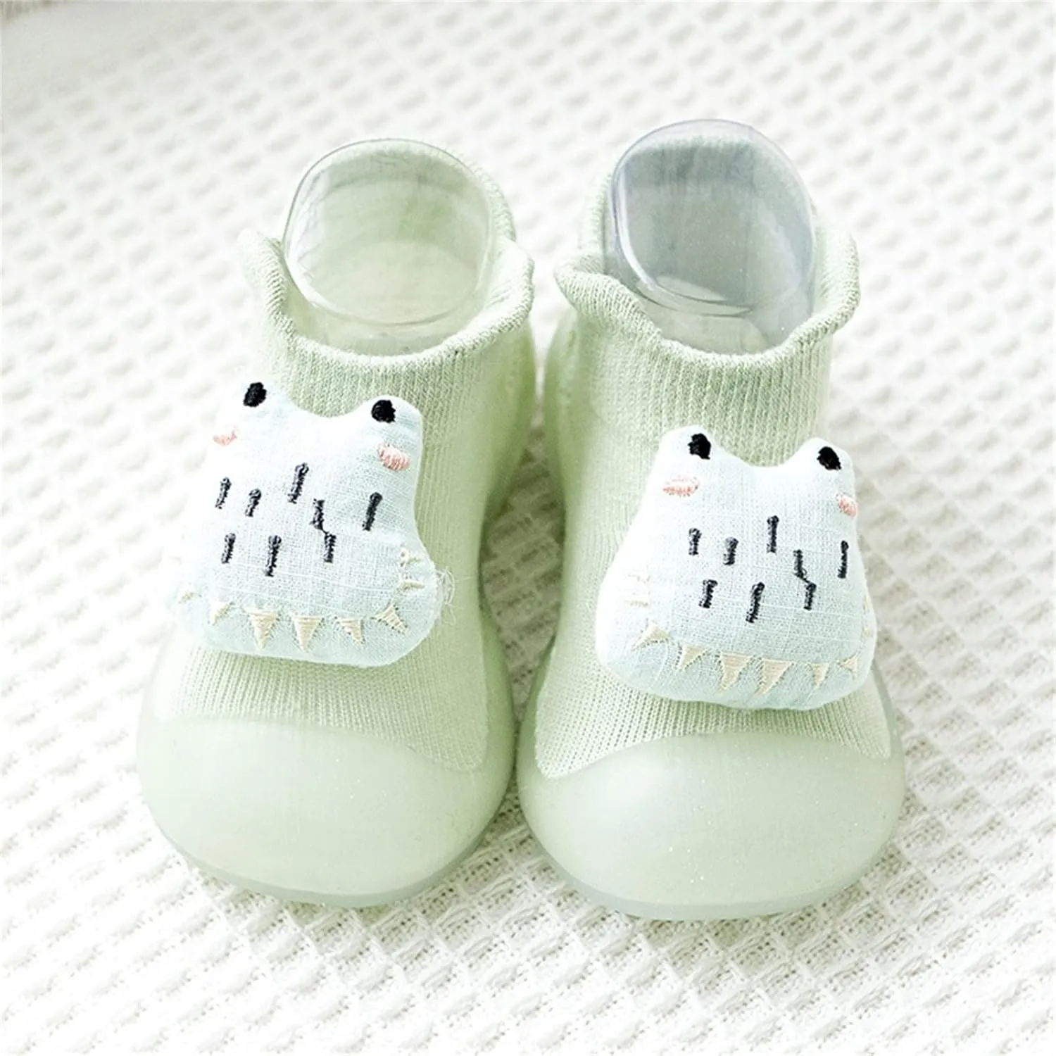 Toddler Cute Cartoon Socks Shoes Boys Girls First Walking Shoes Soft Soles Non Slip Shoes Baby Sock Shoes