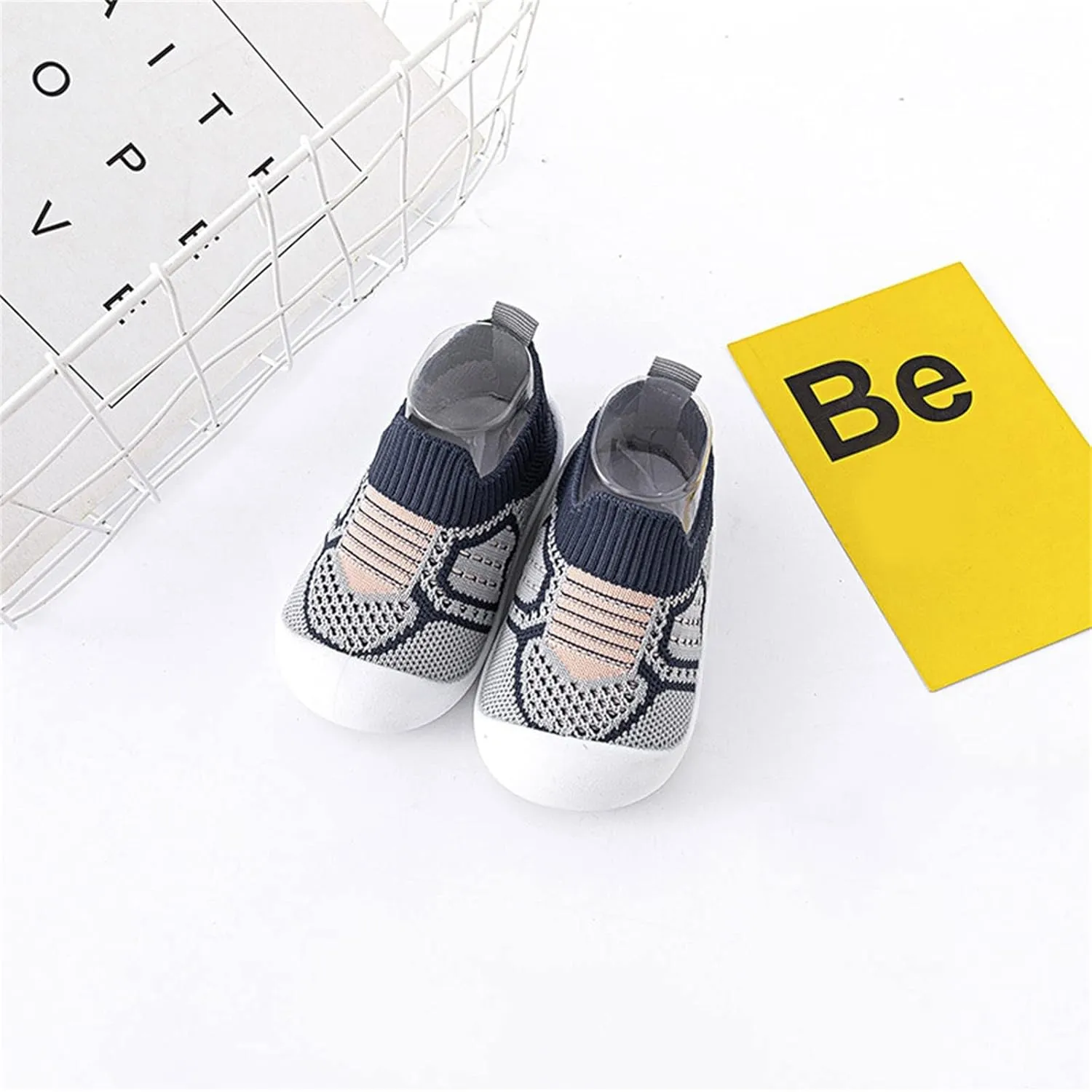 Toddler Cute Cartoon Socks Shoes Boys Girls Walking Shoes Breathable Soft Antislip Wearproof Shoes Baby Sock Shoes